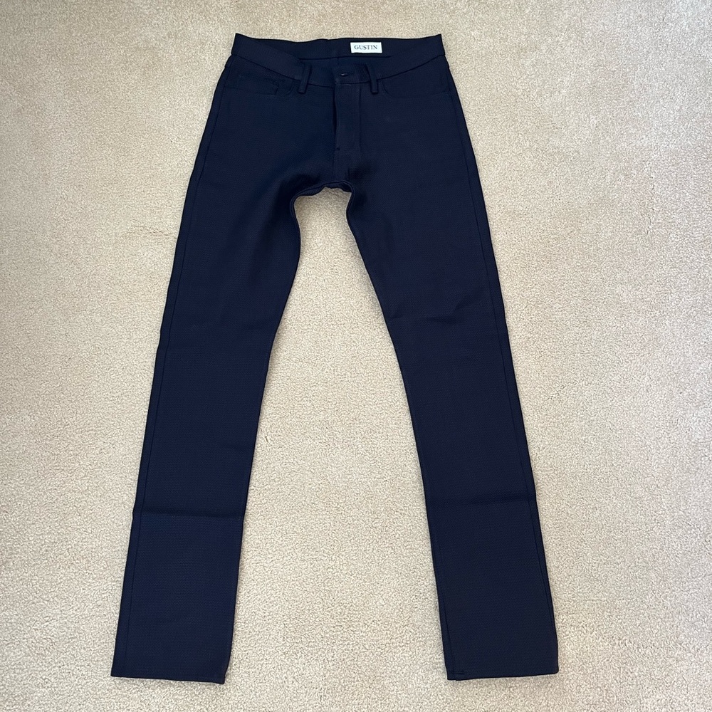 Gustin sz Slim 35 #145 Japan Indigo Basket Weave 5 pocket pants, NWOT